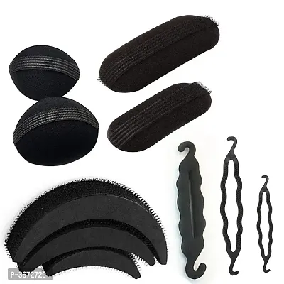 Set of 10 Items Combo Hair Accessories Set for Women and Girls (Black)