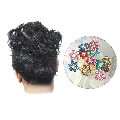 Pack of 1 New Fashion Rubber Juda and 12 Stylish Hair Juda Pin Hair Accessories