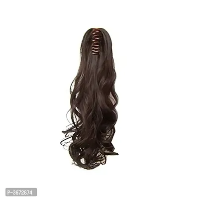 Women's Binding Tie up Synthetic Ribbon Ponytail Hair Extensions (Brown)