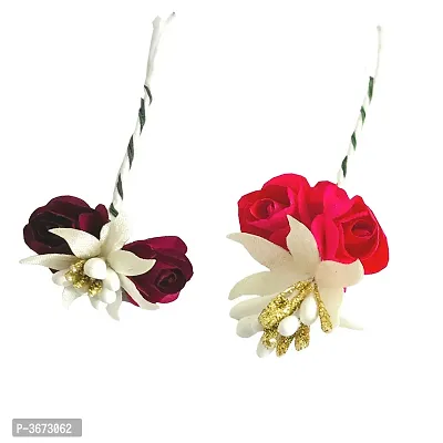 Artificial Flowers Hair Clips/Pins For Women's and Girls Hair Accessories, Pack-2