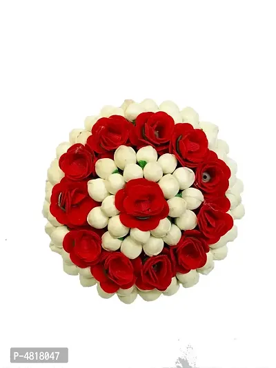 Stylish Multicoloured Paper Flower Bun Gajra For Women And Girls-thumb0