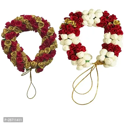 Flower Juda For Festives Designer Bridal Wedding Party For Women And Girl Pack Of 2-thumb0