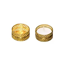 Aroomantrade; Set of 24 Golden Small Tea Light Holder For Diwali Decoration,Home Decoration-thumb1