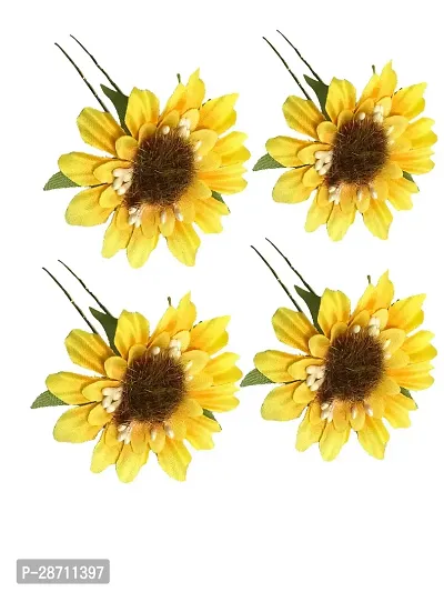 Arooman Set Of 4 Pcs Flower Style Hair Juda Pins For Hair Styling And Bun Decoration Accessories Pins Gajra For Women And Girls-thumb0