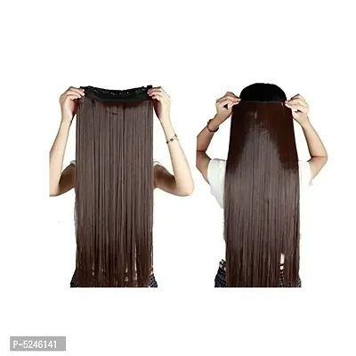 26-Inch 5 Clip Based Synthetic Fashion Hair Extension / Hair Wig / Dark Brown Hair Accessories-thumb0
