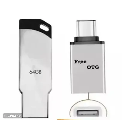 64 GB Pendrive- Silver 1 OTG Free Srp-thumb0