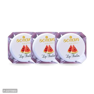 SCIIAN Watermelon Lip Balm | Moisturizing Lip Balms 10g | Lip Balm for Dry Lips | Lip Balm for Women | Lip Balm for Dark Lips to Lighten | Lip Balm with spf | Pack of 3