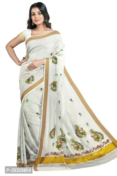 Classic Cotton Saree with Blouse piece for women