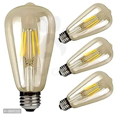 Gojeeva 4-Watts e27 LED Yellow;Amber Bulb, Pack of 4