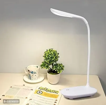 Favnix Study Lamp LED Touch Sensor Desk Lamp USB Rechargeable Table Night Lamp for Student, Reading, Study Dimmer Led Desk Light (Pack of 1, White)