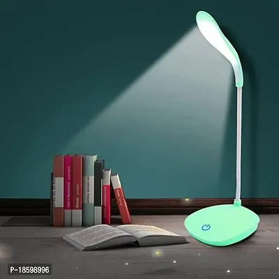 Favnix Study Lamp LED Touch Sensor Desk Lamp USB Rechargeable Table Night Lamp for Student, Reading, Study Dimmer Led Desk Light (Pack of 1, Green)