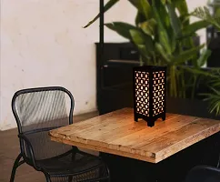 G Gojeeva New Wooden Table Lamp with Creative Laser Cutting Design,Suitable for Bedside,Drawing Room,Lobby Etc(Color-Brown)-thumb3