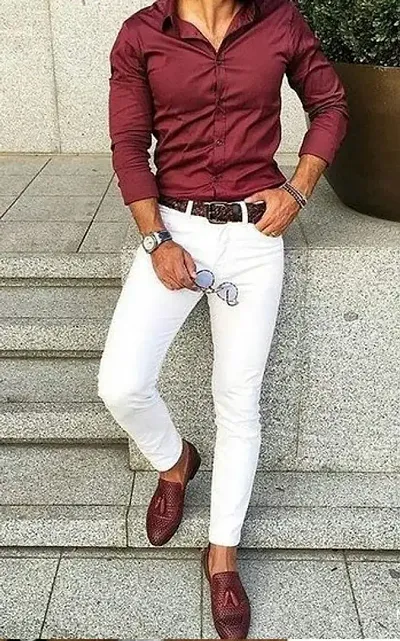 Classic Solid Casual Shirts for Men