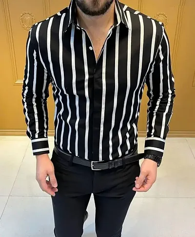 Men Stylish Striped Casual Shirt