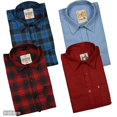 Combo of Men Shirts Casual pack of 4-thumb0