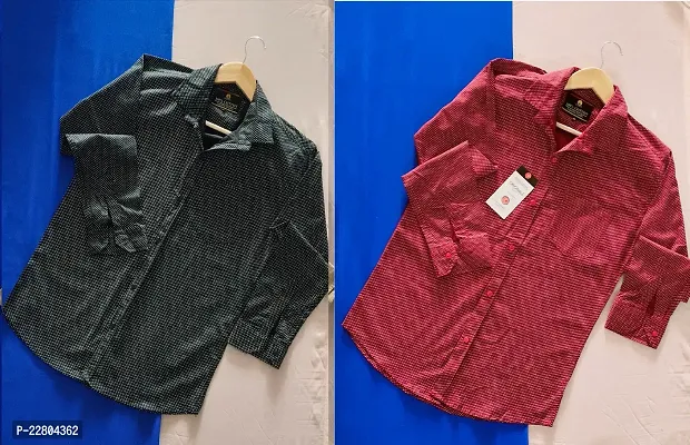 Combo of Black Maroon dotted Casual Shirt By Star Enterprises