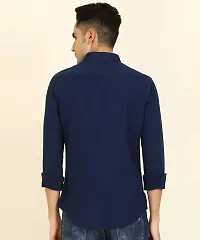 Solid Brand Navy Shirt for Men-thumb2