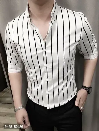 Men Stylish Cotton Striped Casual  Shirt