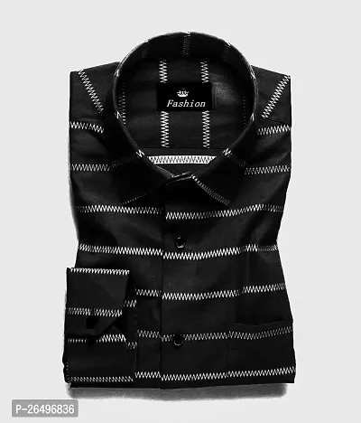 Black Printed Shirt for Men-thumb0