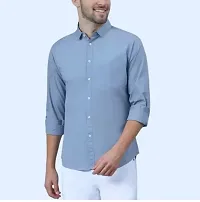 Classic Cotton Solid Casual Shirts for Men, Pack of 2-thumb3