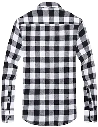 Stylish Multicoloured Cotton Checked Long Sleeves Casual Shirt For Men-thumb2