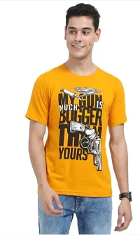 Casual Cotton Blend Printed T-shirts For Men-thumb3