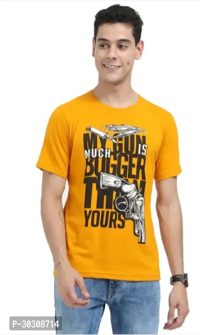 Casual Cotton Blend Printed T-shirts For Men-thumb4