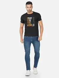 Casual Cotton Blend Printed T-shirts For Men-thumb2