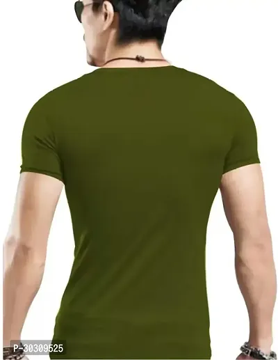 Casual Cotton Blend Printed T-shirts For Men-thumb2