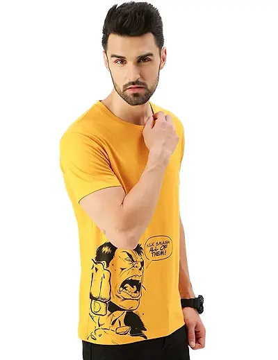 Trendy Graphics Print Round Neck T-shirts For Men