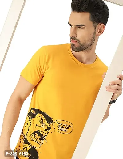 Casual Cotton Blend Printed T-shirts For Men-thumb3