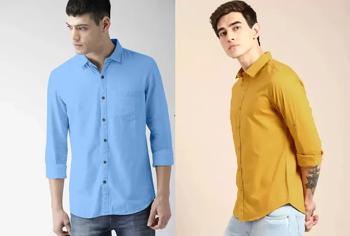 Trendy Full Sleeves Shirts For Men Pack Of 2