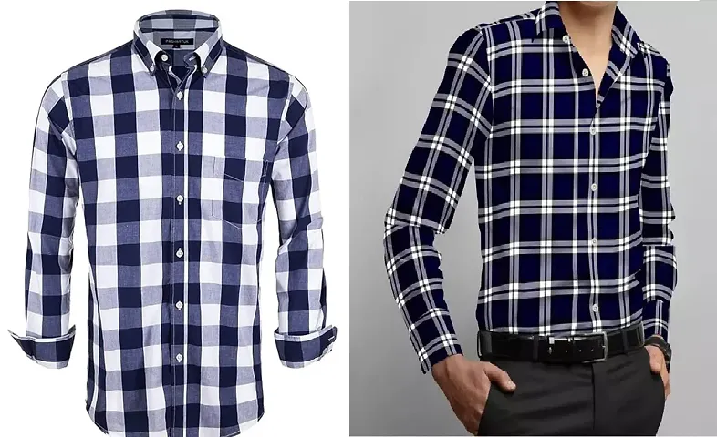 Classic Casual Shirts for Men, 4pcs