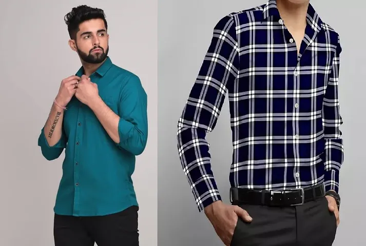 Stylish Full Sleeves Shirt For Men Pack of 2