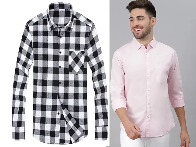 Classic Casual Shirt for Men-Pack of 2