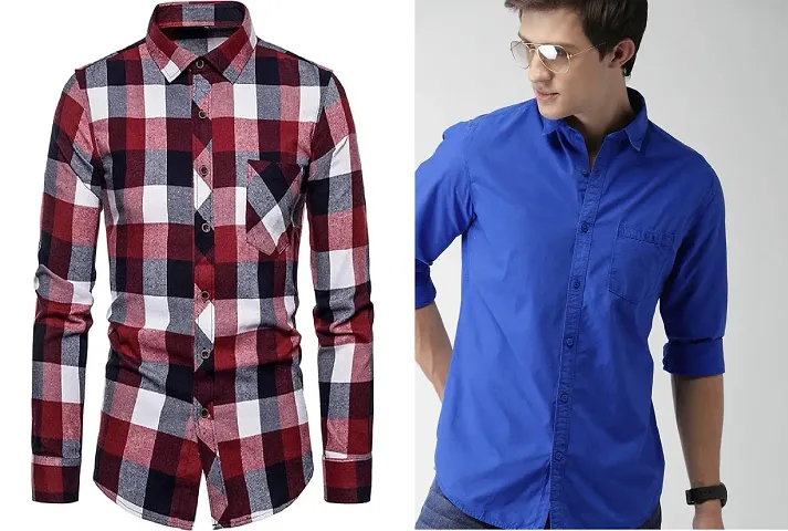 Stylish Full Sleeves Shirt For Men Pack of 2