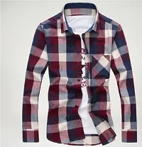 Trendy Full Sleeves Check Shirt For Men Pack Of 2-thumb1