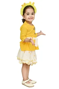 Mohini Collection Rayon Casual Solid Full Sleeves Top and Skirt Set for Girls-thumb2