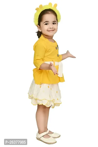 Mohini Collection Rayon Casual Solid Full Sleeves Top and Skirt Set for Girls-thumb3