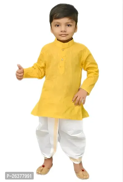 Mohini Collection Cotton Blend Printed Traditional Kurta and Dhoti Set for Boys-thumb0