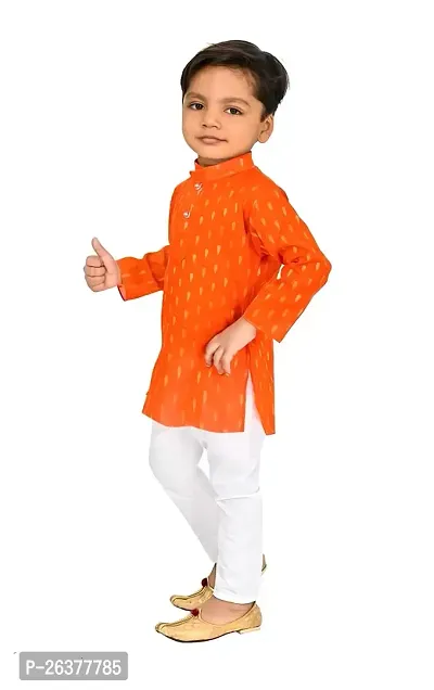 Mohini Collection Cotton Casual Solid Kurta Pyajama Set for Boys-thumb2