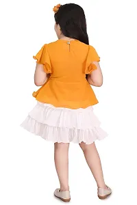 Mohini Collection Crepe Casual Solid Top and Skirt Set for Girls-thumb3