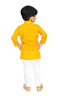Mohini Collection Cotton Casual Solid Kurta Pyajama Set for Boys-thumb2