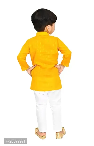 Mohini Collection Cotton Casual Solid Kurta Pyajama Set for Boys-thumb3