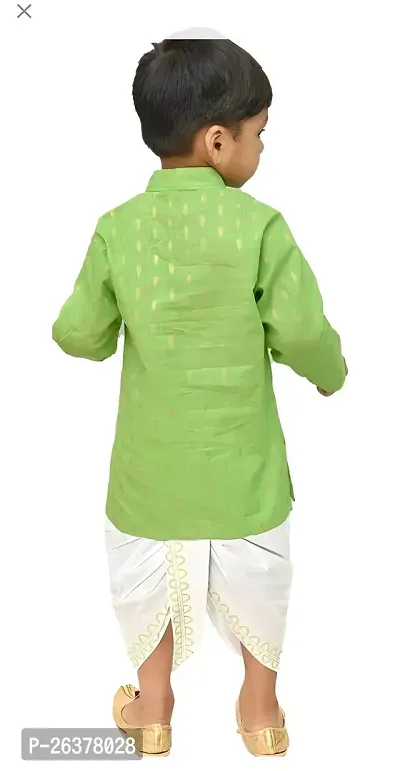 Mohini Collection Cotton Blend Printed Traditional Kurta and Dhoti Set for Boys-thumb2