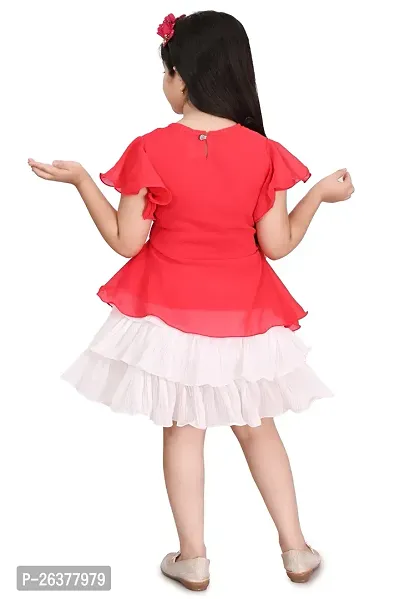Mohini Collection Crepe Casual Solid Top and Skirt Set for Girls-thumb4