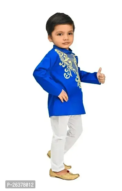 Mohini Collection Cotton Casual Embroidered Kurta Pyajama set for Boys-thumb3