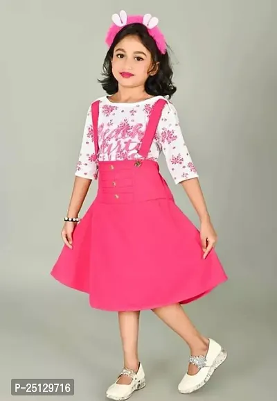 Elegant Cotton Printed Dresses For Girls-thumb0