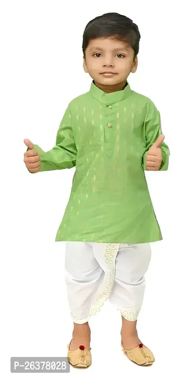 Mohini Collection Cotton Blend Printed Traditional Kurta and Dhoti Set for Boys-thumb0