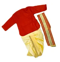 Cotton Casual Embroidered Kurta Dhoti Set with Dupatta for Boys-thumb4